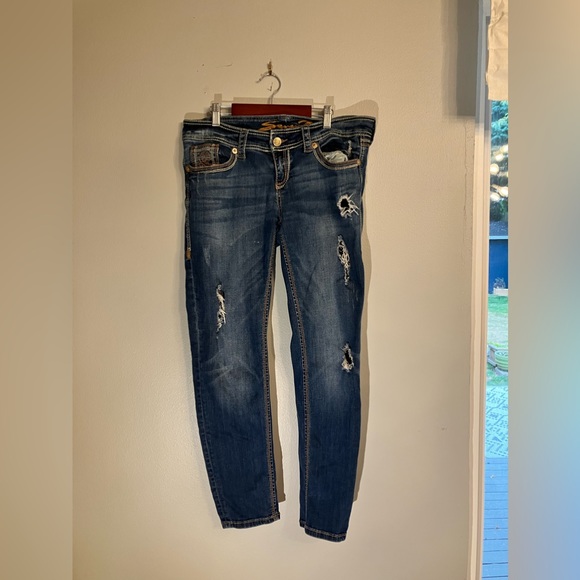 7 for all Mankind skinny size 30 distressed jeans - Picture 1 of 3